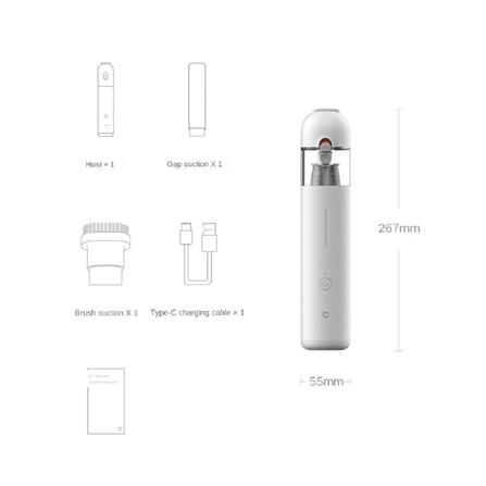 เครื่องดูดฝุ่นไร้สายแบบพกพา XIAOMI MINI สีขาว_5