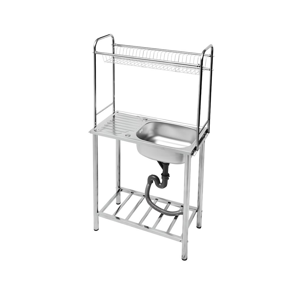 ซิงค์ขาตั้ง 1 หลุม 1 ที่พัก TECNOSTAR TT 7540 RACK สีเงิน