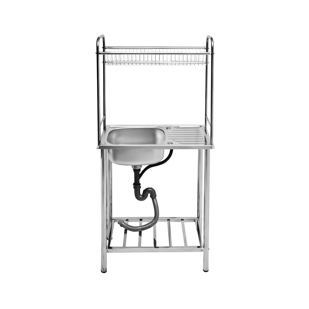 ซิงค์ขาตั้ง 1 หลุม 1 ที่พัก TECNOSTAR TT 7540 RACK สีเงิน