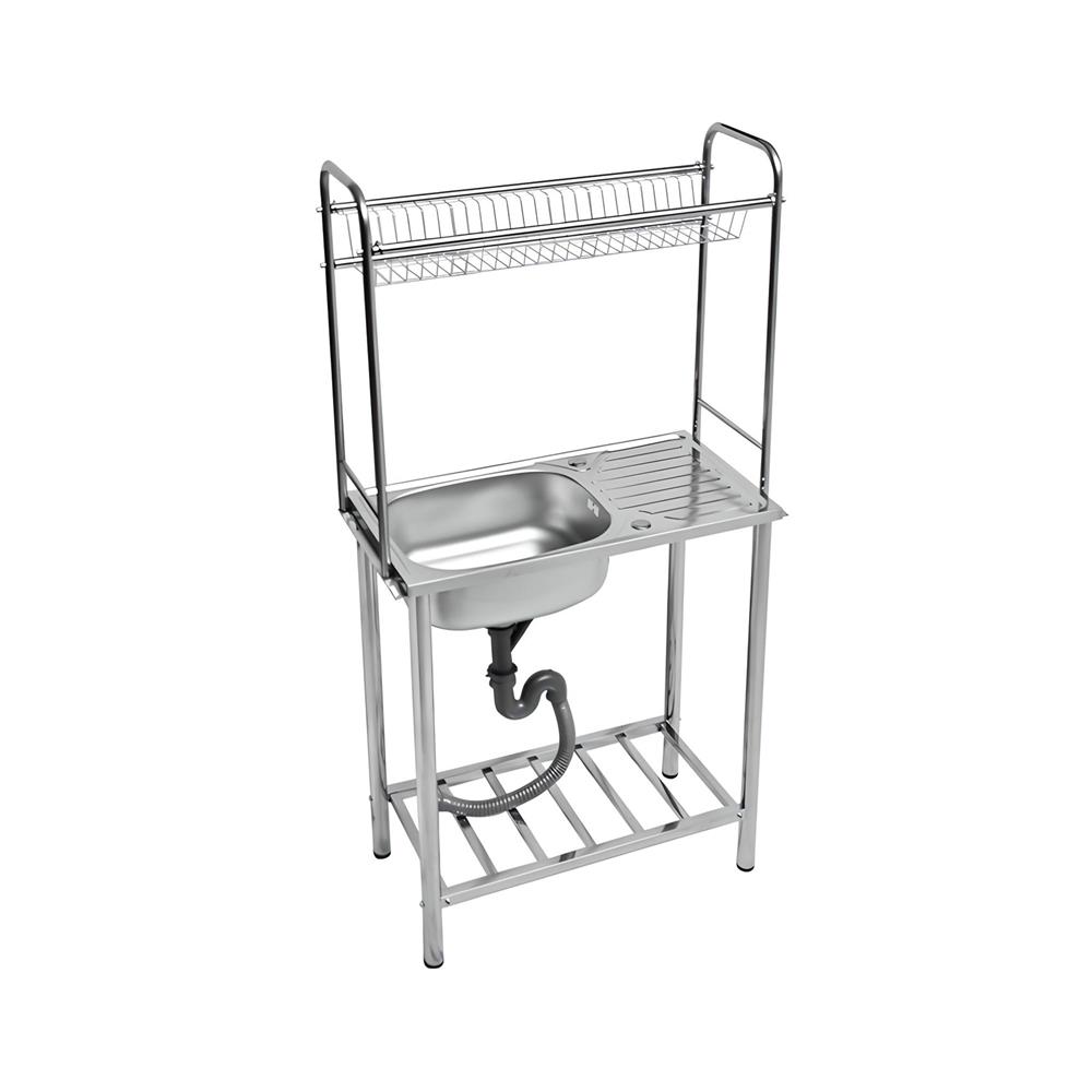 ซิงค์ขาตั้ง 1 หลุม 1 ที่พัก TECNOSTAR TT 7540 RACK สีเงิน