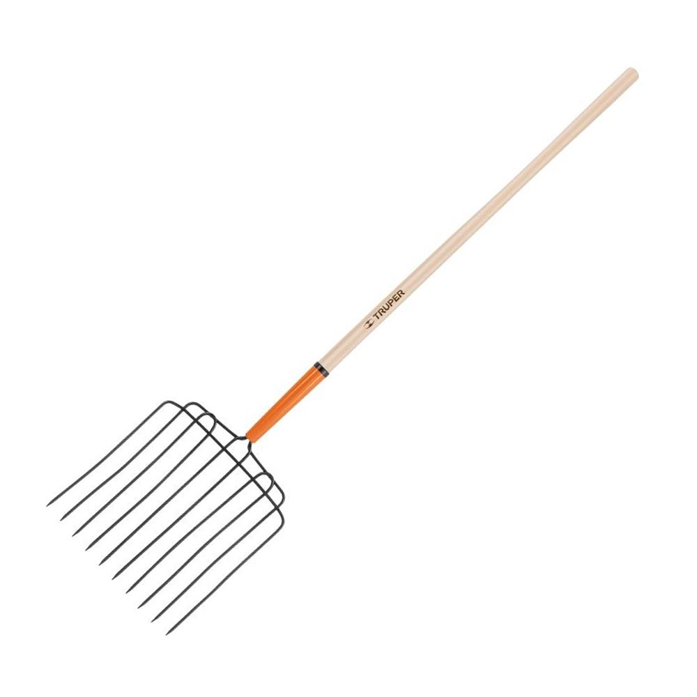 ส้อมเหล็ก 10 ซี่ ด้ามไม้ TRUPER 102562 48 นิ้ว