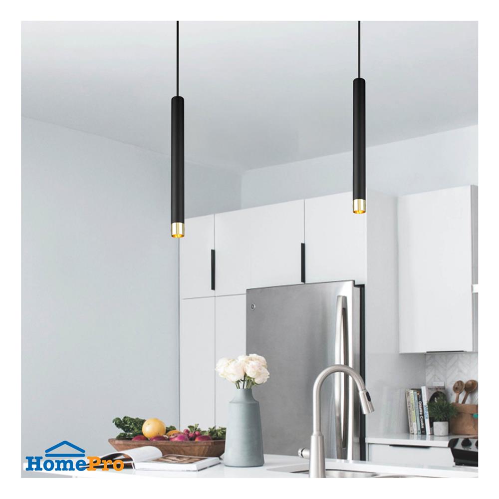 ไฟช่อ L&E 01-03079 สีดำ/ทอง 1 หัว