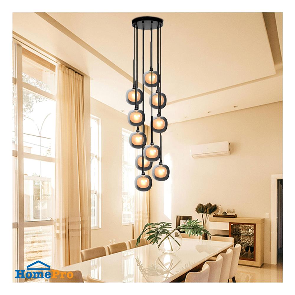 ไฟช่อ L&E 01-03083 สีดำ 10 หัว