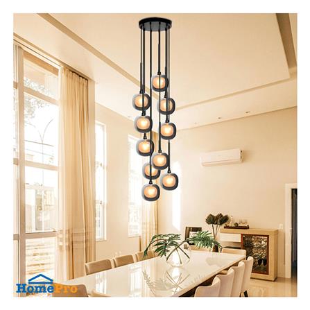 ไฟช่อ L&E 01-03083 สีดำ 10 หัว_2