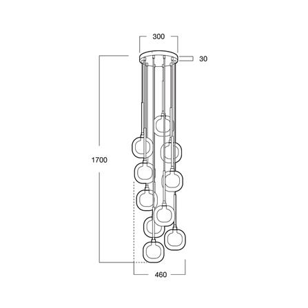 ไฟช่อ L&E 01-03083 สีดำ 10 หัว_3