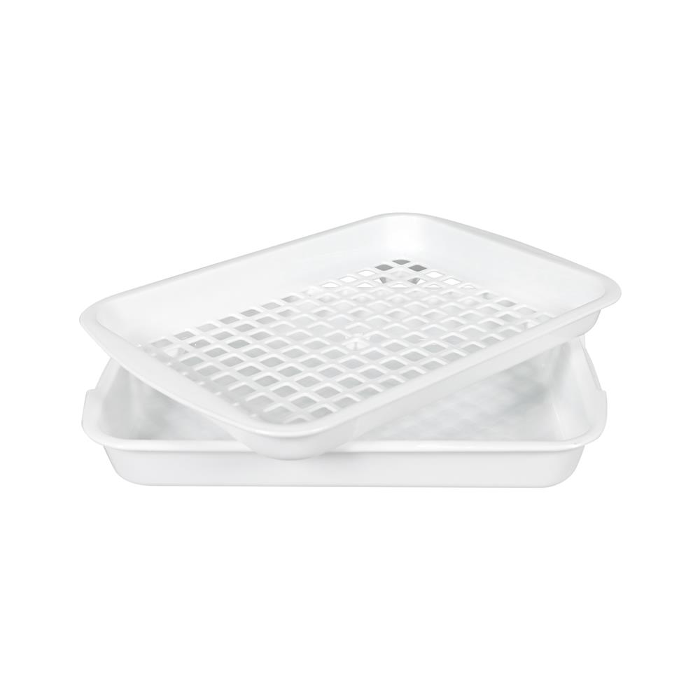 ที่คว่ำจานพลาสติกพร้อมถาดเก็บแก้ว KECH VALUE