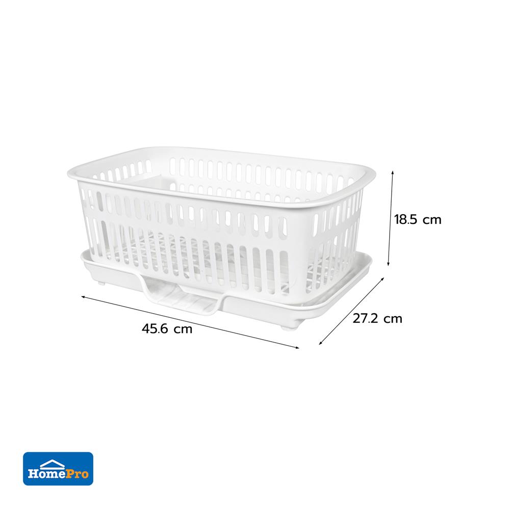 ที่คว่ำจานพลาสติกพร้อมถาดเก็บแก้ว KECH VALUE