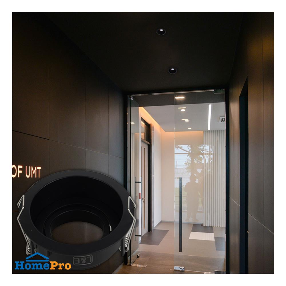 ดาวน์ไลท์ L&E HG 24-04604 3.3 นิ้ว สีดำ กลม