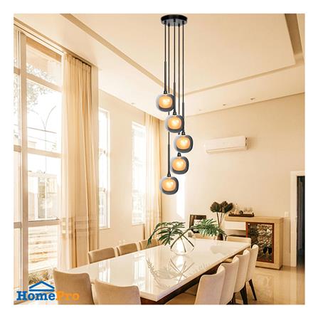 ไฟช่อ L&E 01-03082 สีดำ 5 หัว_2