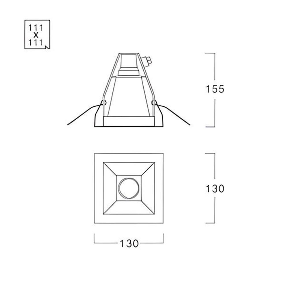 ดาวน์ไลท์ LUMAX 23-01761 4.4 นิ้ว สีขาว เหลี่ยม