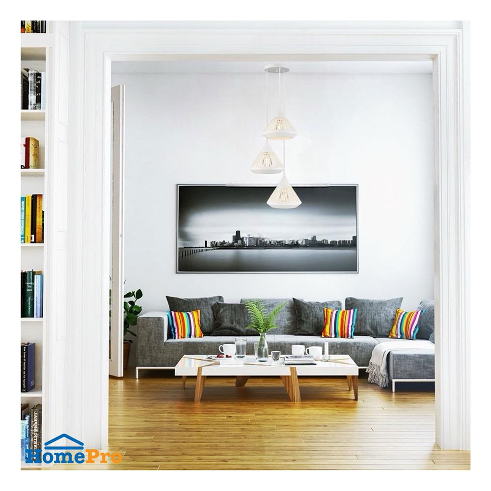 ไฟช่อ L&E 01-03096 สีขาว 3 หัว