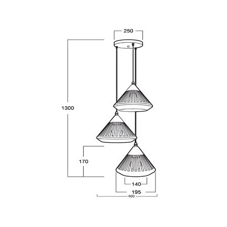 ไฟช่อ L&E 01-03096 สีขาว 3 หัว_3