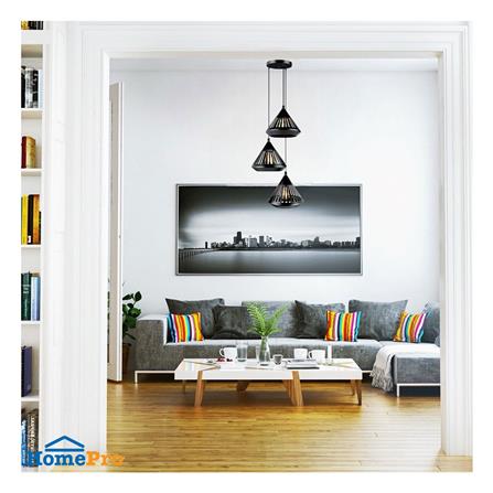 ไฟช่อ L&E 01-03095 สีดำ 3 หัว_2