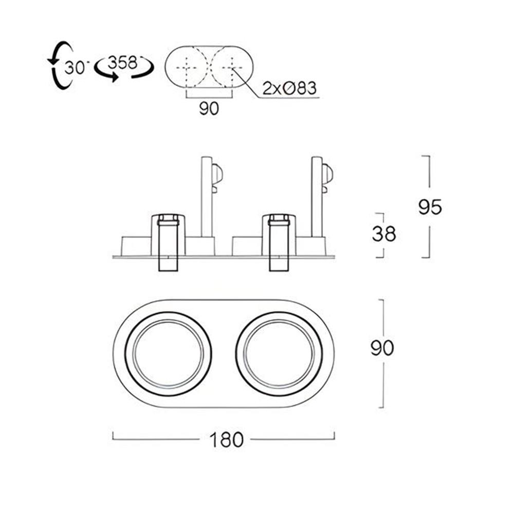 ดาวน์ไลท์ L&E HG 24-04744 3.3 นิ้ว สีขาว กลม