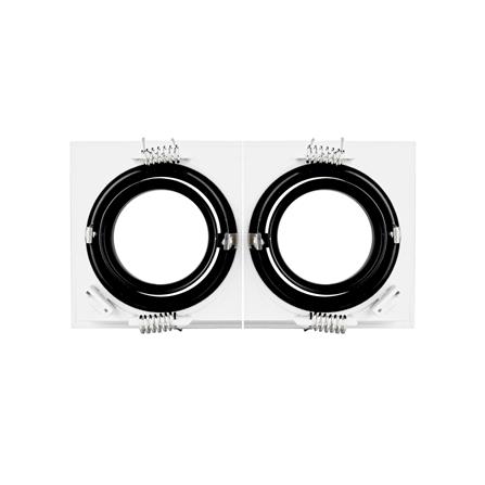 ดาวน์ไลท์ L&E HG 24-04610 6.14 นิ้ว สีขาว/ดำ เหลี่ยม_1