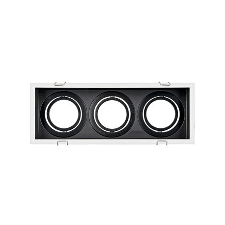 ดาวน์ไลท์ L&E HG 24-04611 9.21 นิ้ว สีขาว/ดำ เหลี่ยม_1