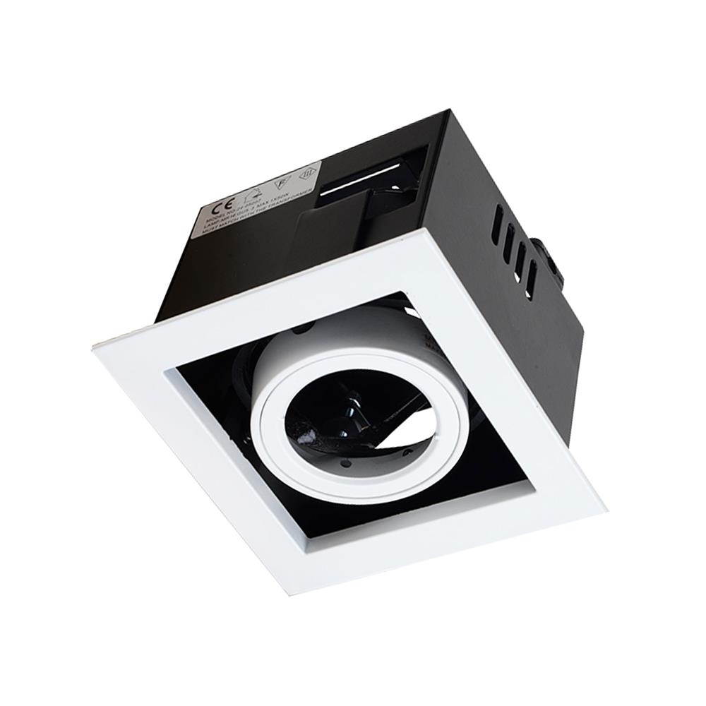 ดาวน์ไลท์ L&E HG 24-05007 4 นิ้ว สีขาว เหลี่ยม