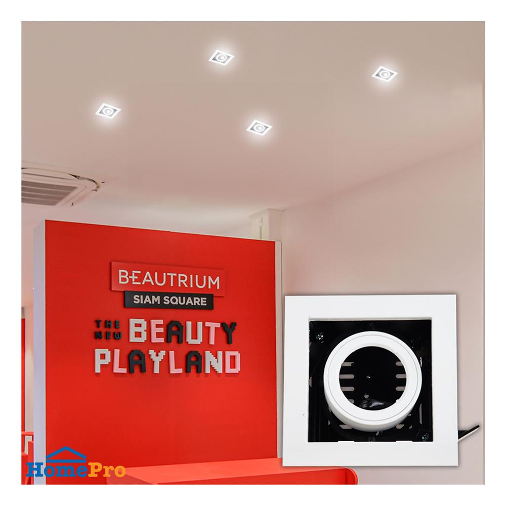 ดาวน์ไลท์ L&E HG 24-05007 4 นิ้ว สีขาว เหลี่ยม