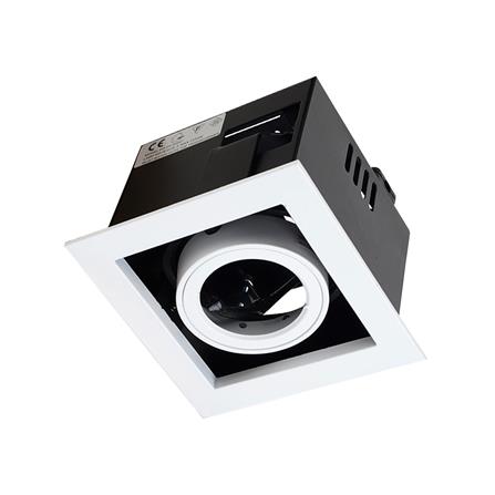 ดาวน์ไลท์ L&E HG 24-05007 4 นิ้ว สีขาว เหลี่ยม_1