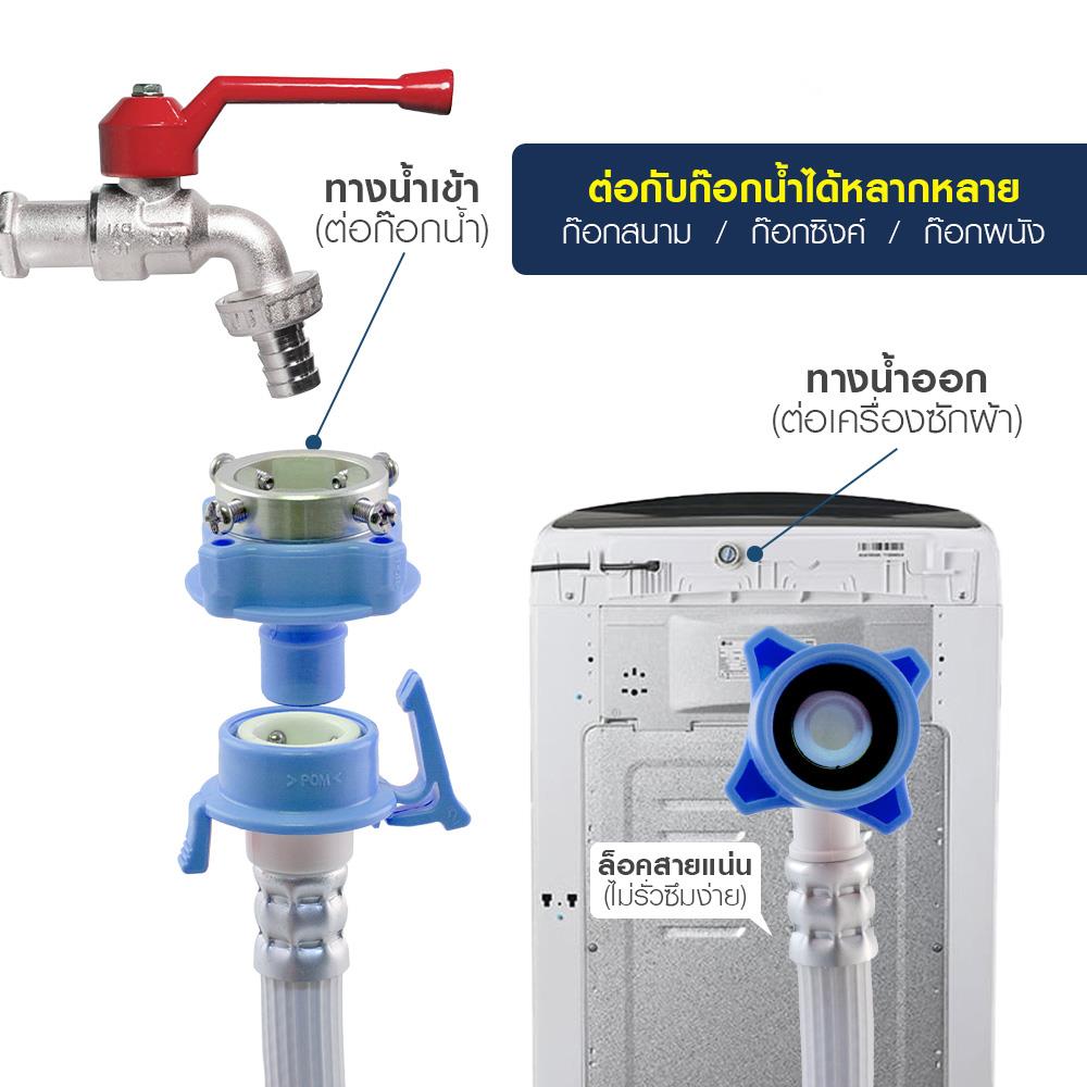 สายน้ำดีเครื่องซักผ้า ELEGANCE EG-6779 3 ม.