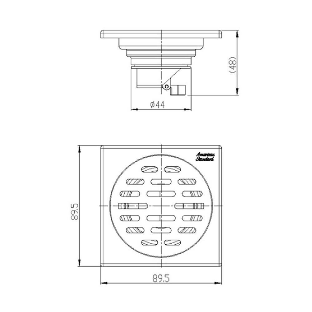 ตะแกรงกันกลิ่นเหลี่ยม AMERICAN STANDARD F78221-CHADYST 3.5 นิ้ว