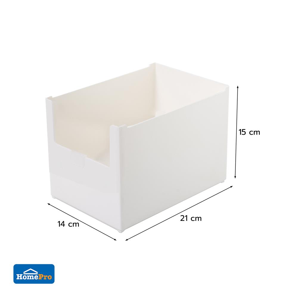 กล่องอเนกประสงค์ STACKO LIVE SIZE M 14X21X15 ซม. สีขาว