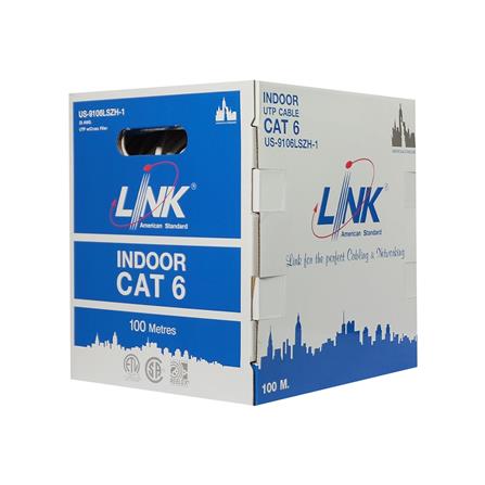 สาย LAN CAT6 LINK US-9106LSZH-1 100 ม. สีขาว_2