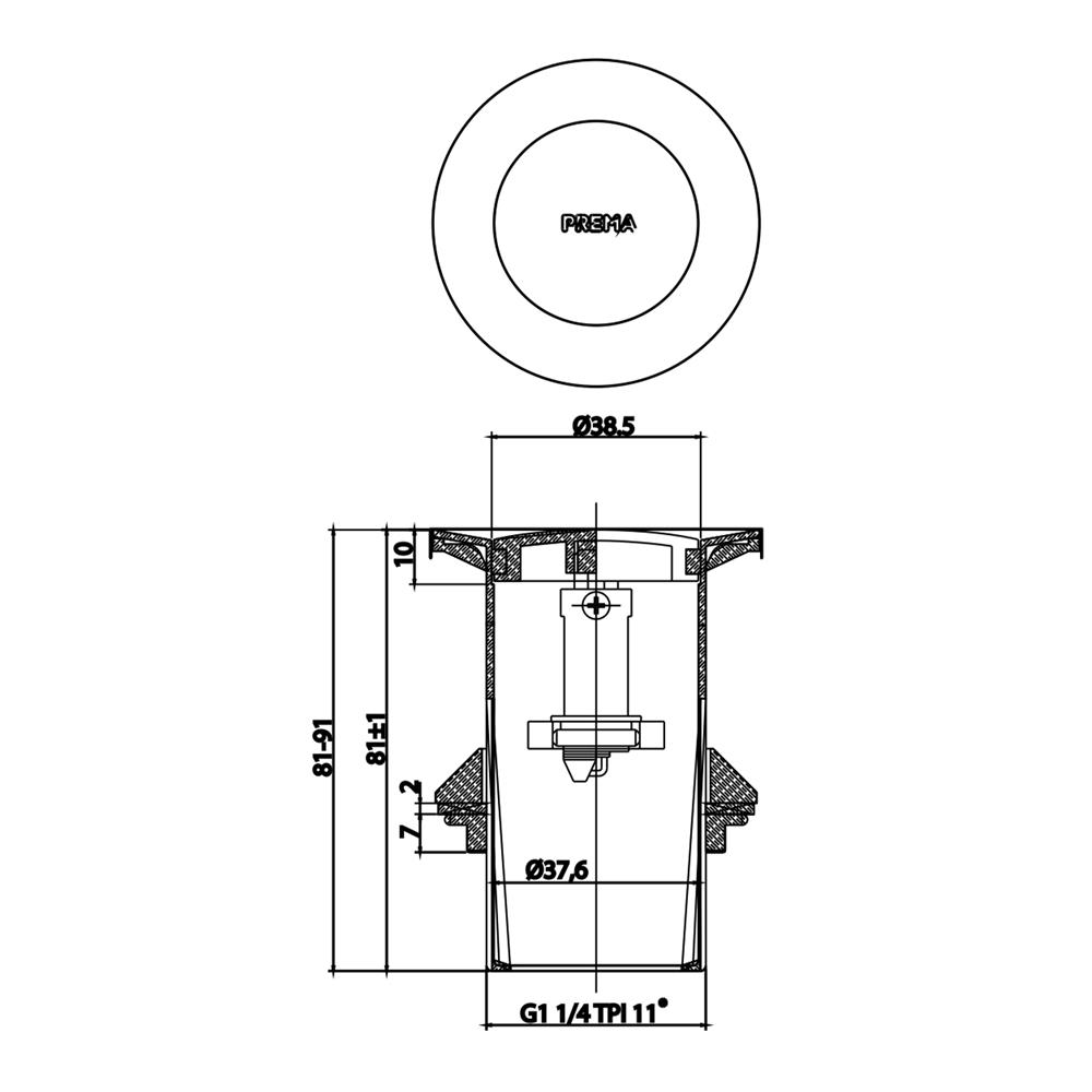 สะดืออ่างล้างหน้าแบบกด PREMA PM699(SA)(HM)