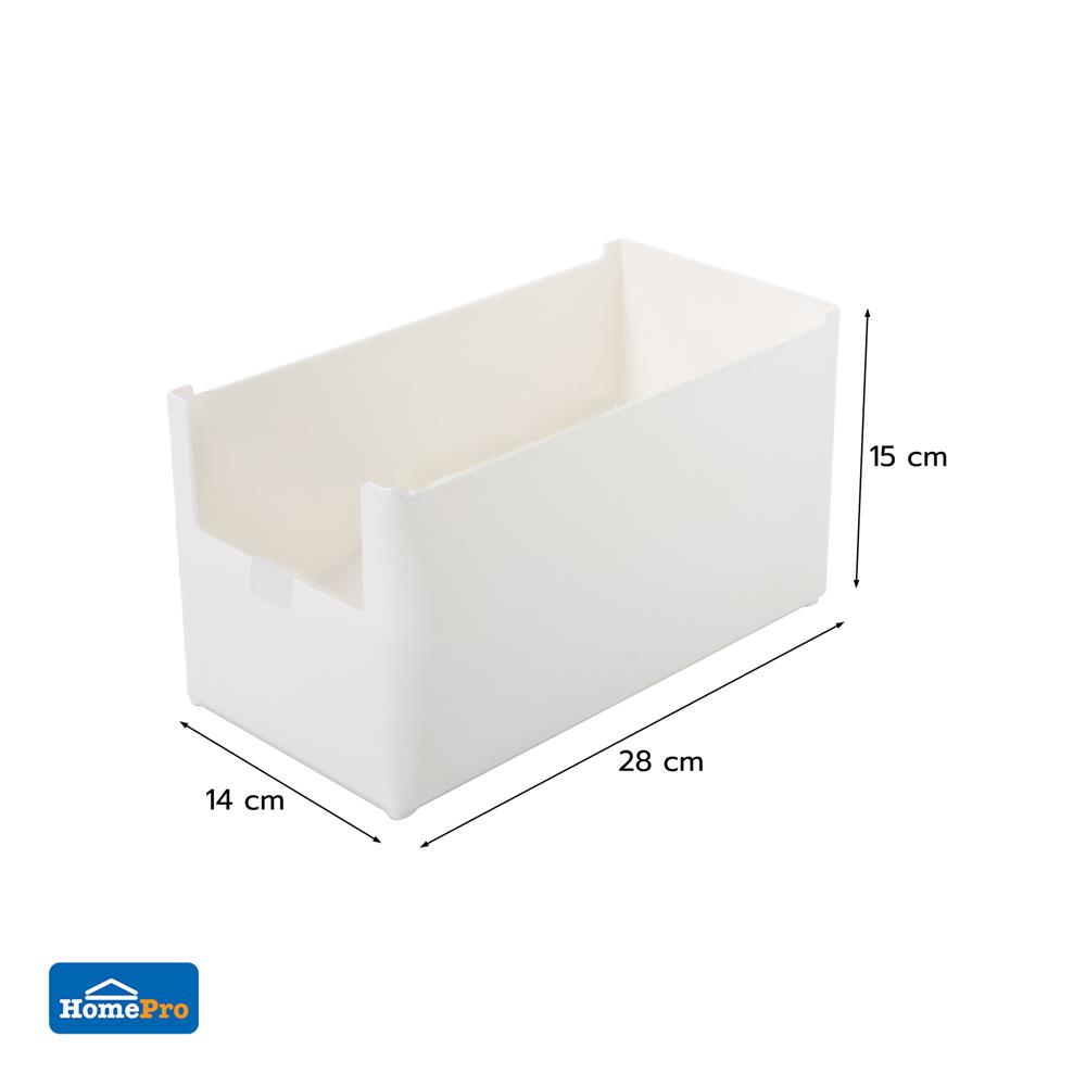 กล่องอเนกประสงค์ STACKO LIVE SIZE L 14X28X15 ซม. สีขาว