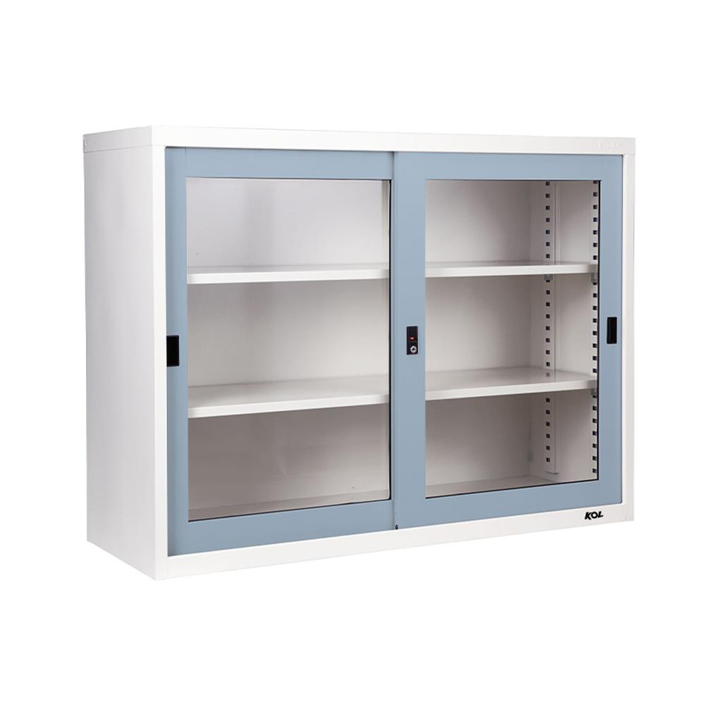 ตู้บานเลื่อนกระจก KOL KGD-4 120 ซม. สีเทาอ่อน