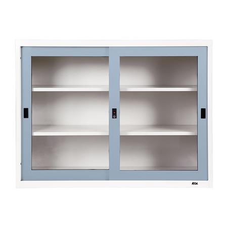 ตู้บานเลื่อนกระจก KOL KGD-4 120 ซม. สีเทาอ่อน_0