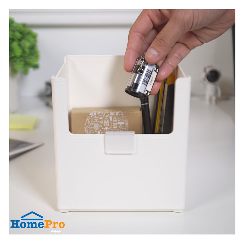 กล่องอเนกประสงค์ STACKO LIVE SIZE S 14X14X15 ซม. สีขาว