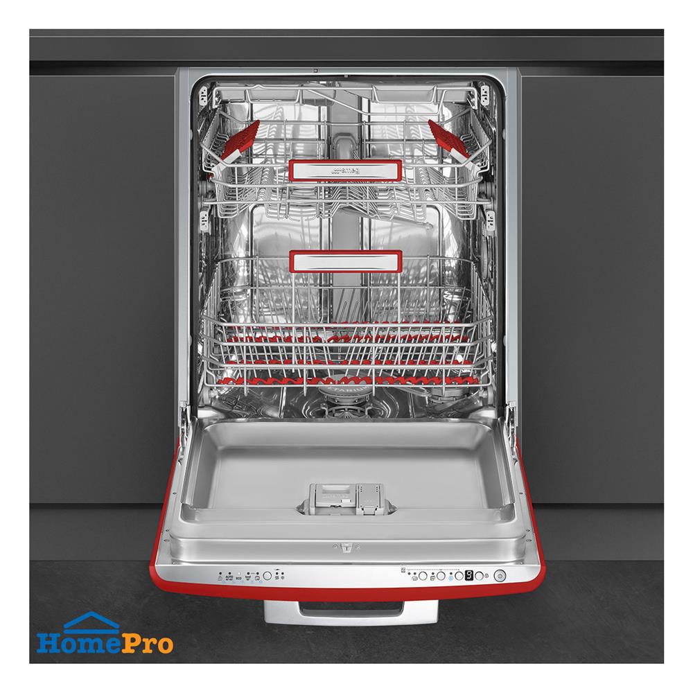 เครื่องล้างจานฝัง SMEG STFABRD3 สีแดง