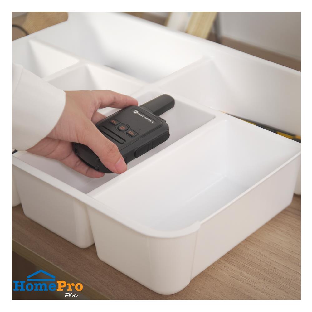 กล่องเก็บของพร้อมถาดแบ่ง STACKO SIZE M 45.5X33.5X27 ซม. สีใส