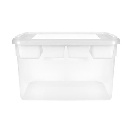 กล่องเก็บของพร้อมถาดแบ่ง STACKO SIZE M 45.5X33.5X27 ซม. สีใส_2