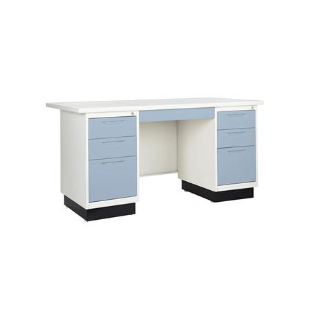 โต๊ะทำงานเหล็ก KIOSK BS-956 150 ซม. สีเทาอ่อน_1