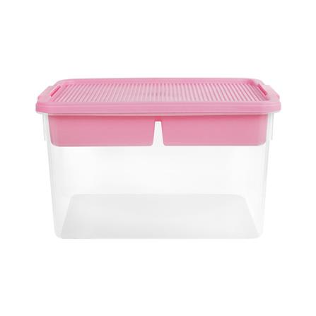 กล่องเก็บของพร้อมถาดแบ่ง STACKO 45.5X33.5X27 ซม. สีชมพู_1