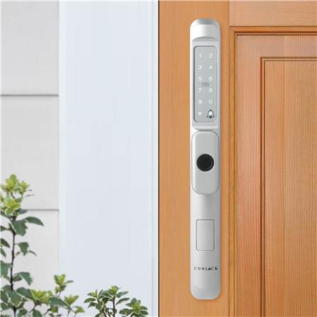 กลอนดิจิตอล CONLOCK CL-X50 TWIST สีเงิน_3