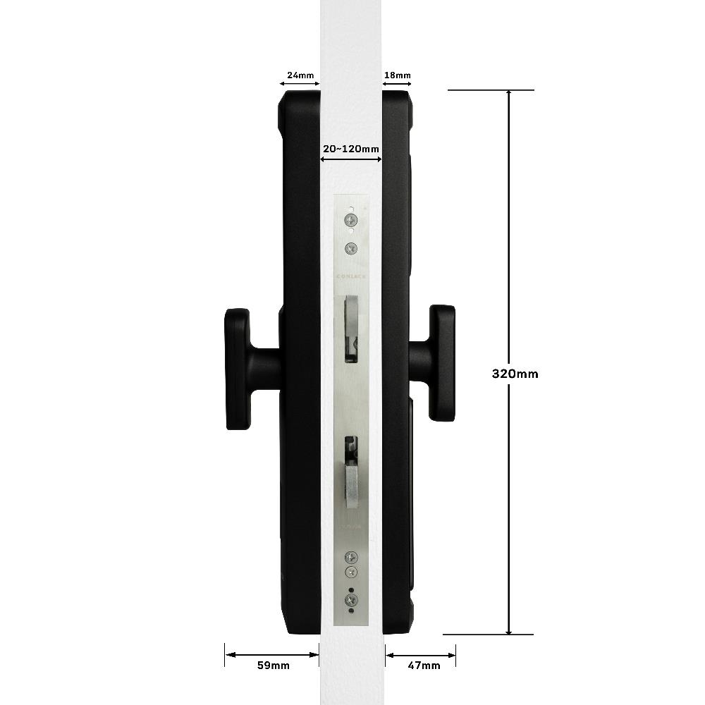 กลอนดิจิตอล CONLOCK CL-X50 TWIST สีดำ