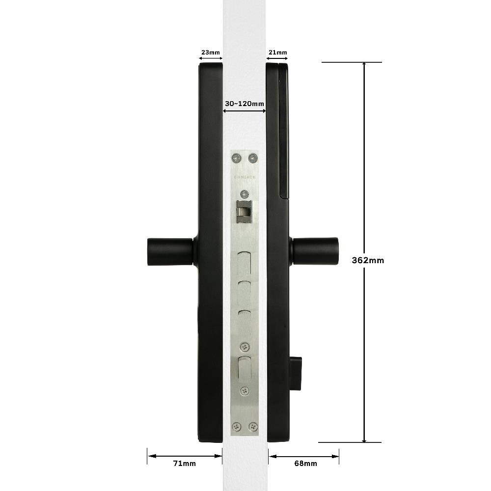 กลอนดิจิตอล CONLOCK CL-X1 สีดำ