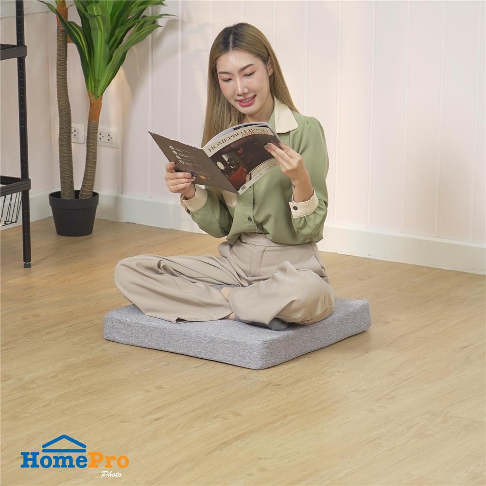 เบาะรองนั่งกันน้ำ HOME LIVING STYLE KLASS 22X22 นิ้ว สีเทา