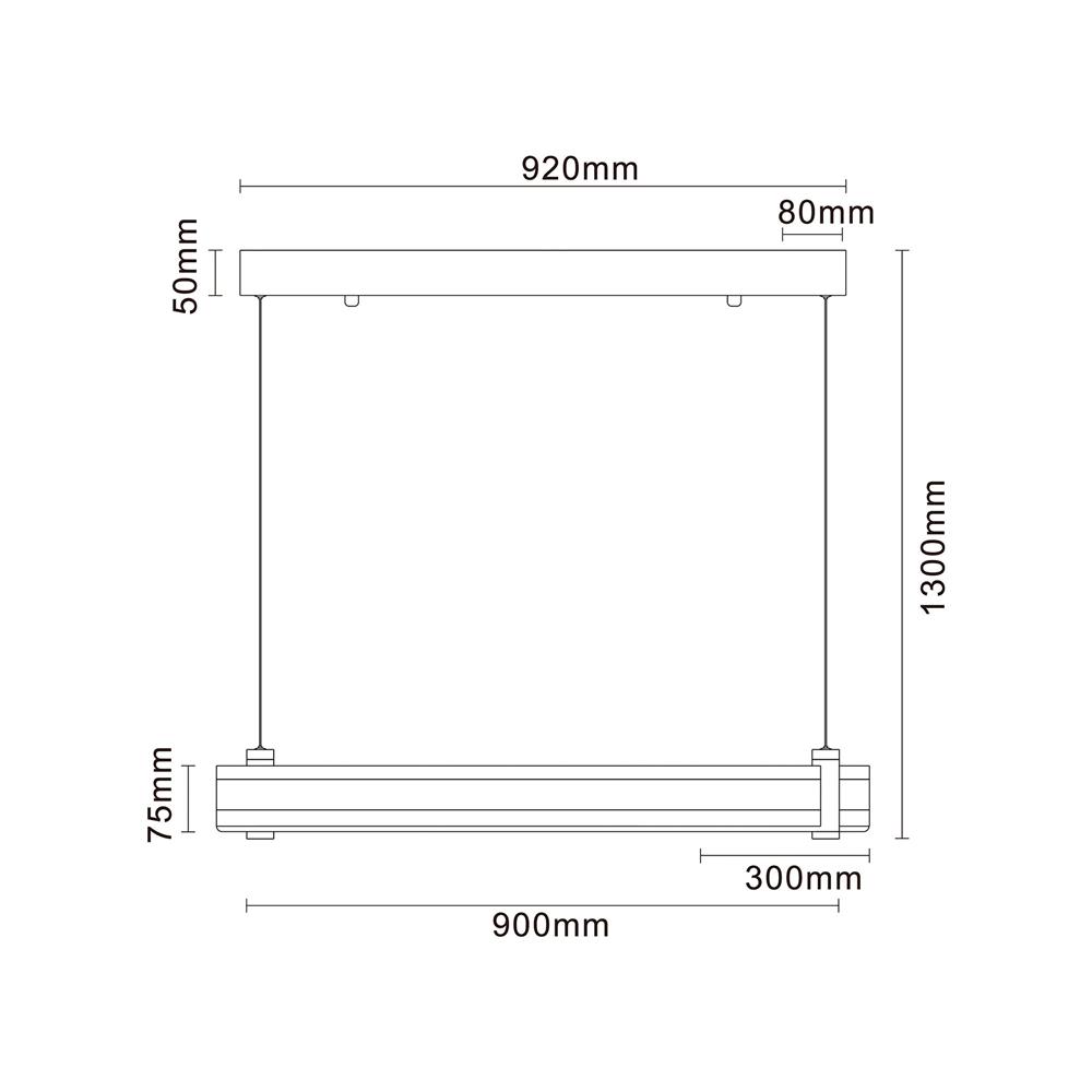 ไฟช่อ LED CARINI MD088-3890-900 56 วัตต์ DAYLIGHT/COOL WHITE/WARM WHITE สีขาว/เงิน 1 หัว