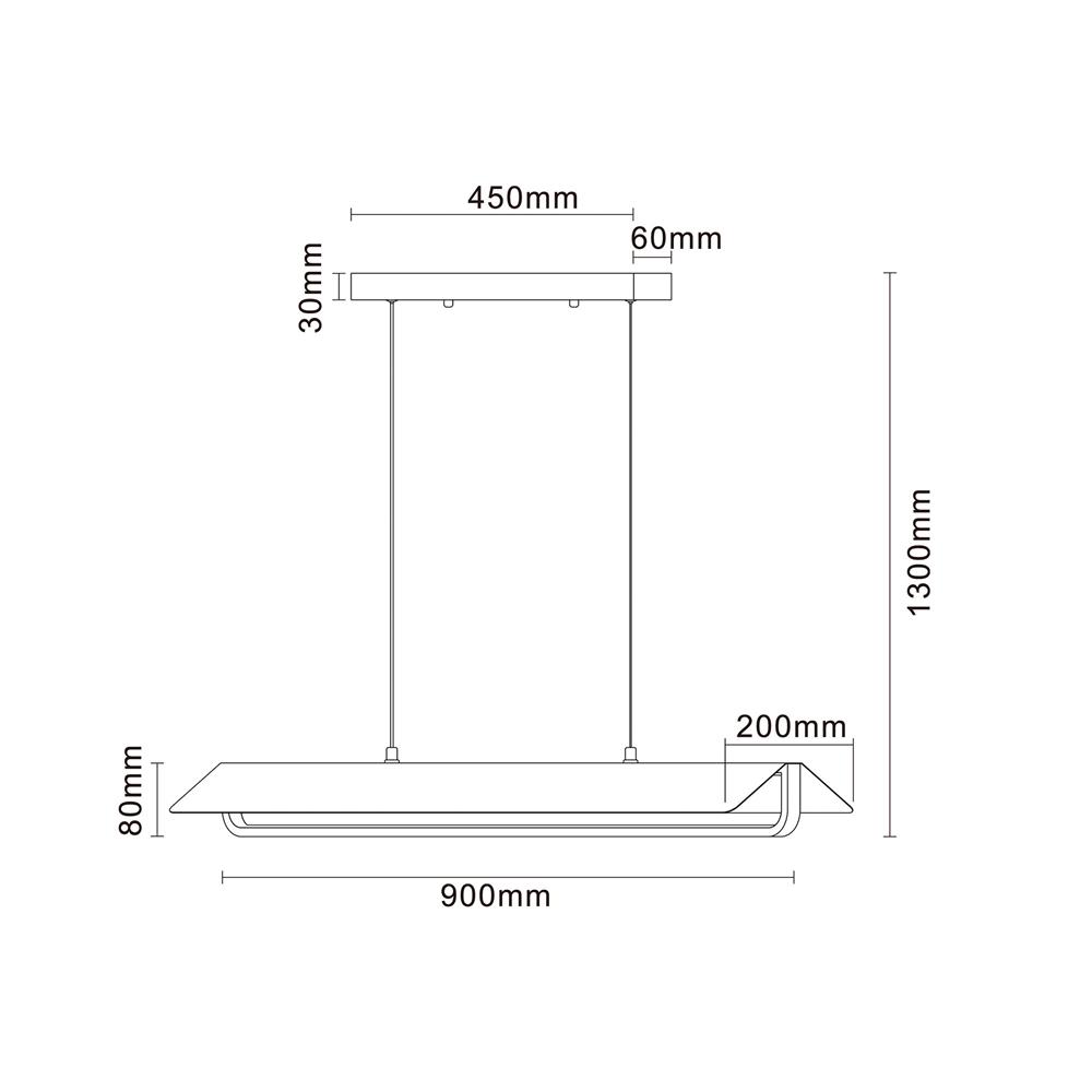 ไฟช่อ LED CARINI MD088-3900-900 32 วัตต์ DAYLIGHT/COOL WHITE/WARM WHITE สีขาว 1 หัว