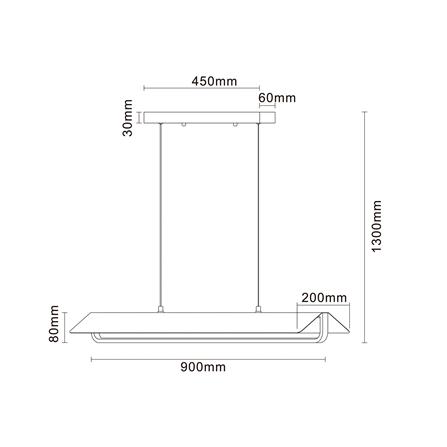 ไฟช่อ LED CARINI MD088-3900-900 32 วัตต์ DAYLIGHT/COOL WHITE/WARM WHITE สีขาว 1 หัว_6