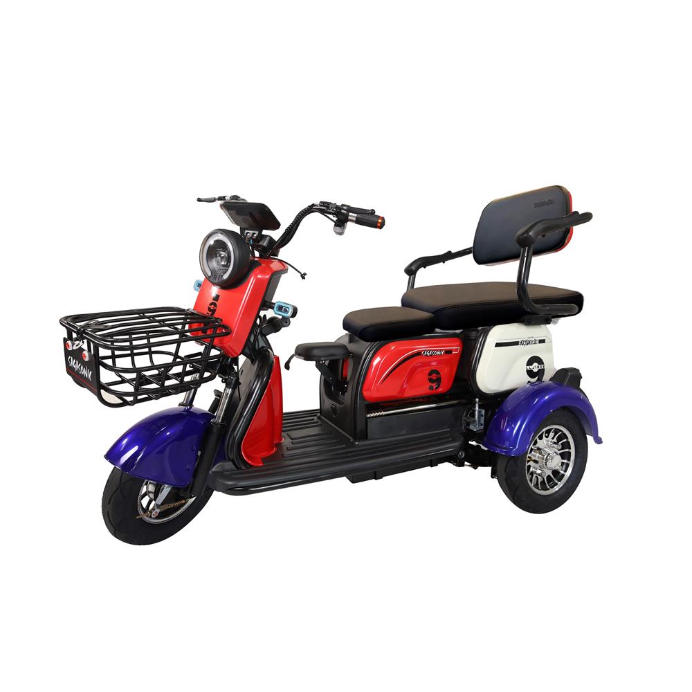 สกู๊ตเตอร์ไฟฟ้า 3 ล้อ SAGASONIC X6 สีน้ำเงินแดง