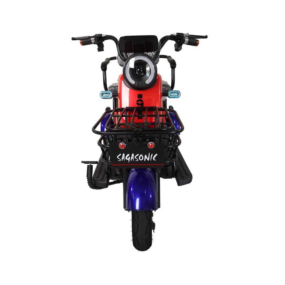 สกู๊ตเตอร์ไฟฟ้า 3 ล้อ SAGASONIC X6 สีน้ำเงินแดง