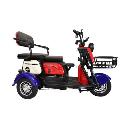 สกู๊ตเตอร์ไฟฟ้า 3 ล้อ SAGASONIC X6 สีน้ำเงินแดง_0