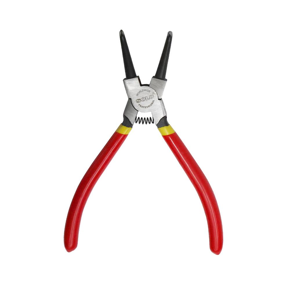 คีมหนีบแหวน ปากงอ ทรงอเมริกา SOLO 904 7 นิ้ว