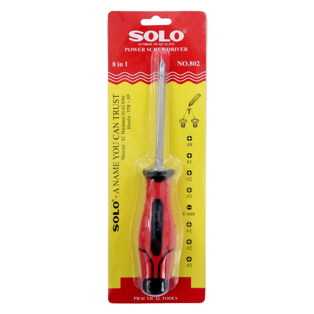 ไขควงสลับหัว 8 IN 1 SOLO NO.802