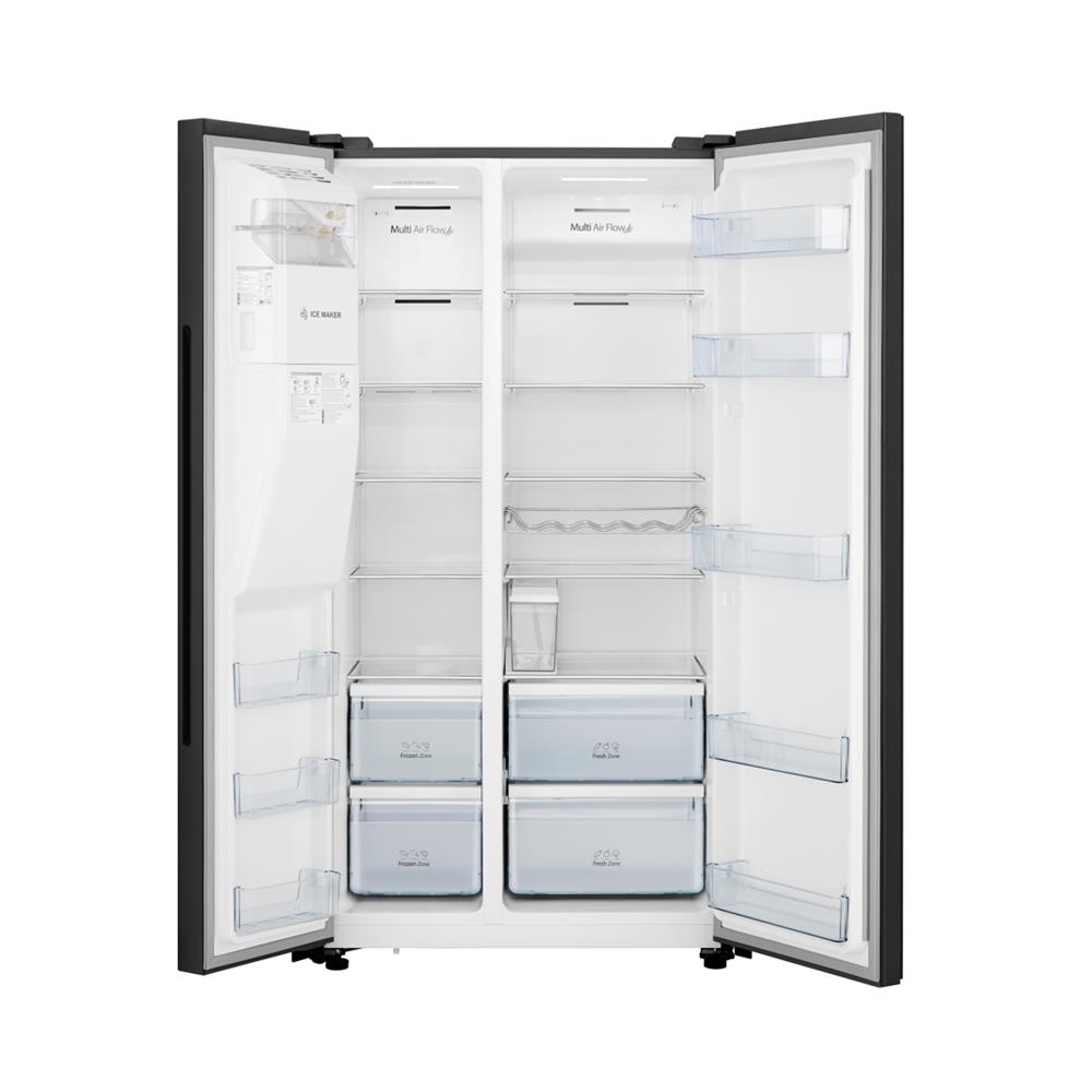 ตู้เย็น SIDE BY SIDE HISENSE RS700N4TBUI 19.8Q กระจกดำ อินเวอร์เตอร์